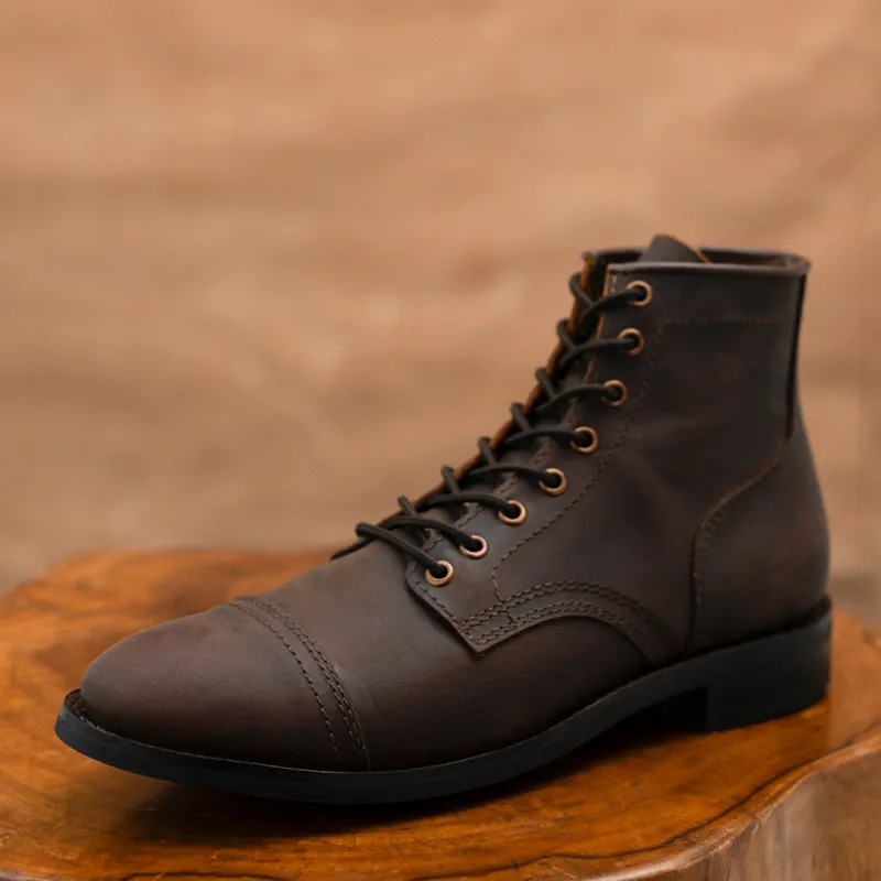 Aspen Boots 6" (Vintage Brown) Goodyear Welted sold by Craft and Glory