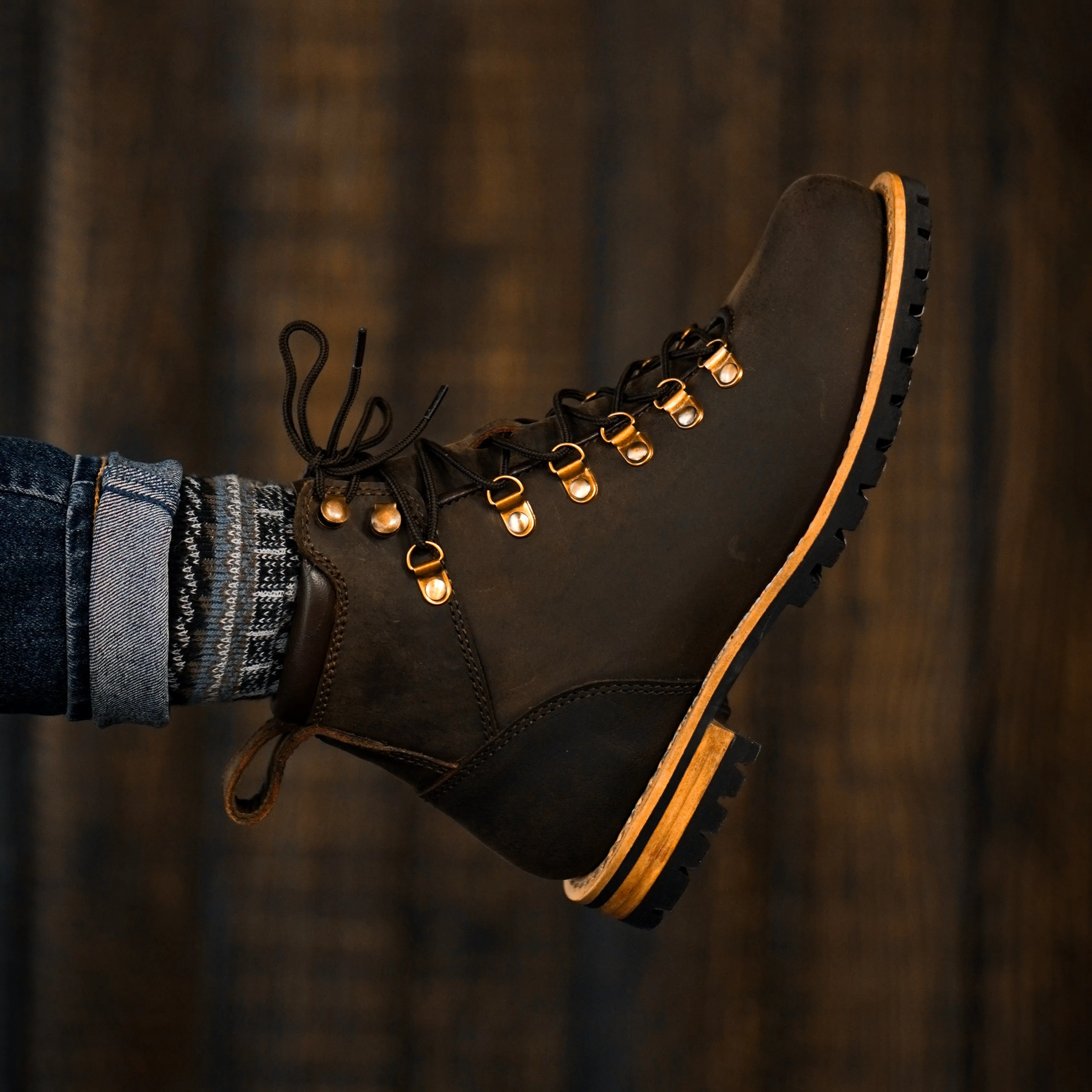 Women Hike Boots (Vintage Brown) Goodyear Welted sold by Craft and Glory product image thumbnail 2