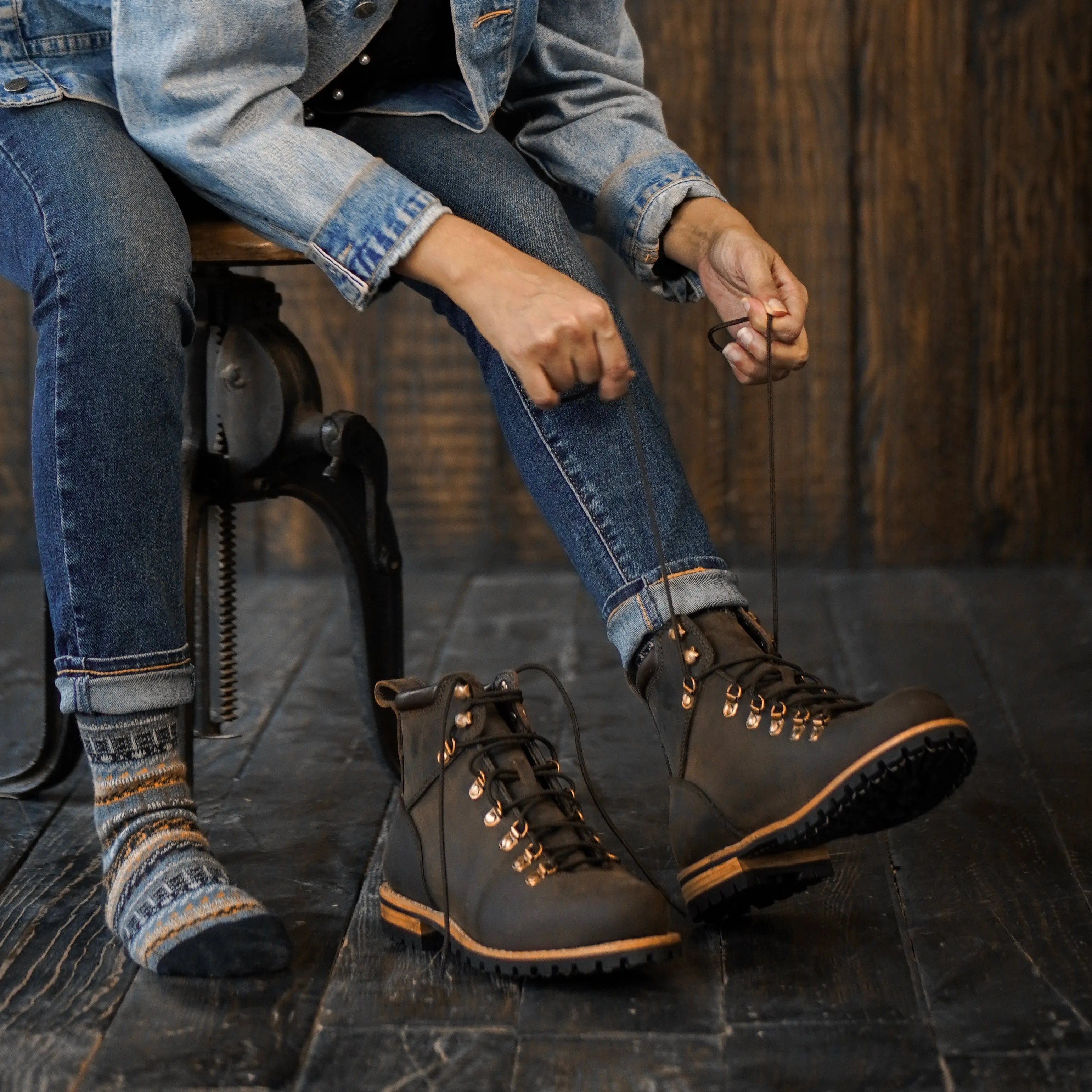 Women Hike Boots (Vintage Brown) Goodyear Welted sold by Craft and Glory product image thumbnail 4