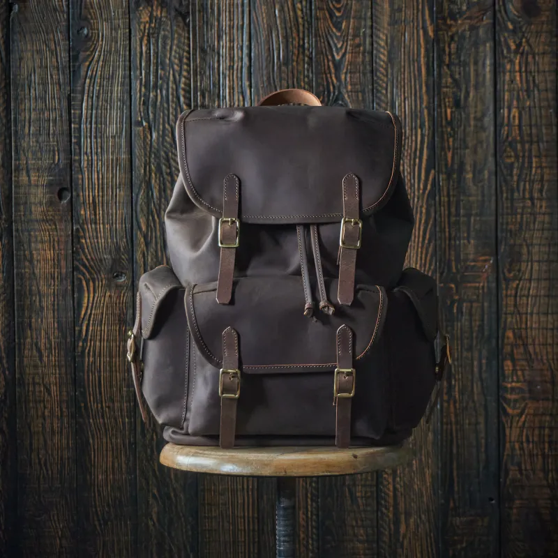 Vintage Bergan Leather Backpack (Vintage Brown) sold by Craft and Glory