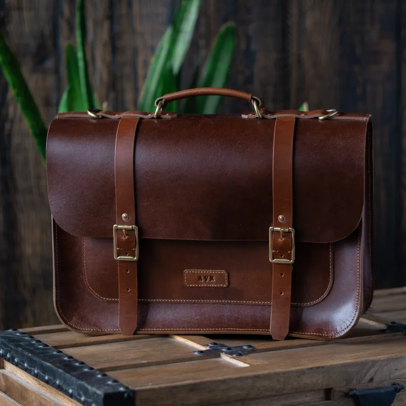 Brooklyn Satchel (Saddle Tan) made by Craft and Glory