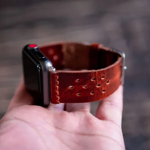Artisan Apple Watch Leather Strap (Saddle Tan) sold by Craft and Glory product image thumbnail 5