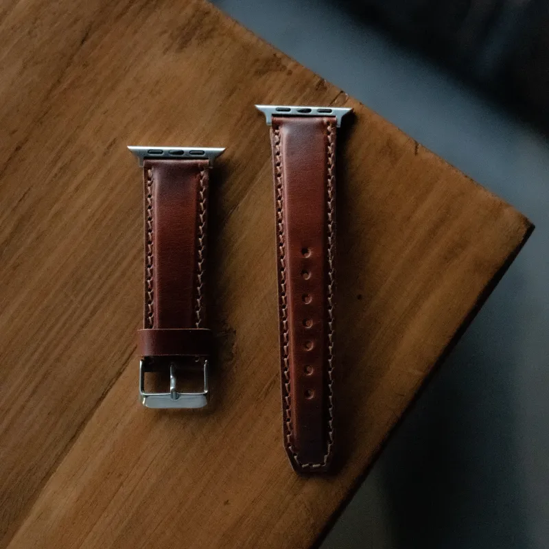 Legacy Apple Watch Leather Strap (Saddle Tan) made by Craft and Glory