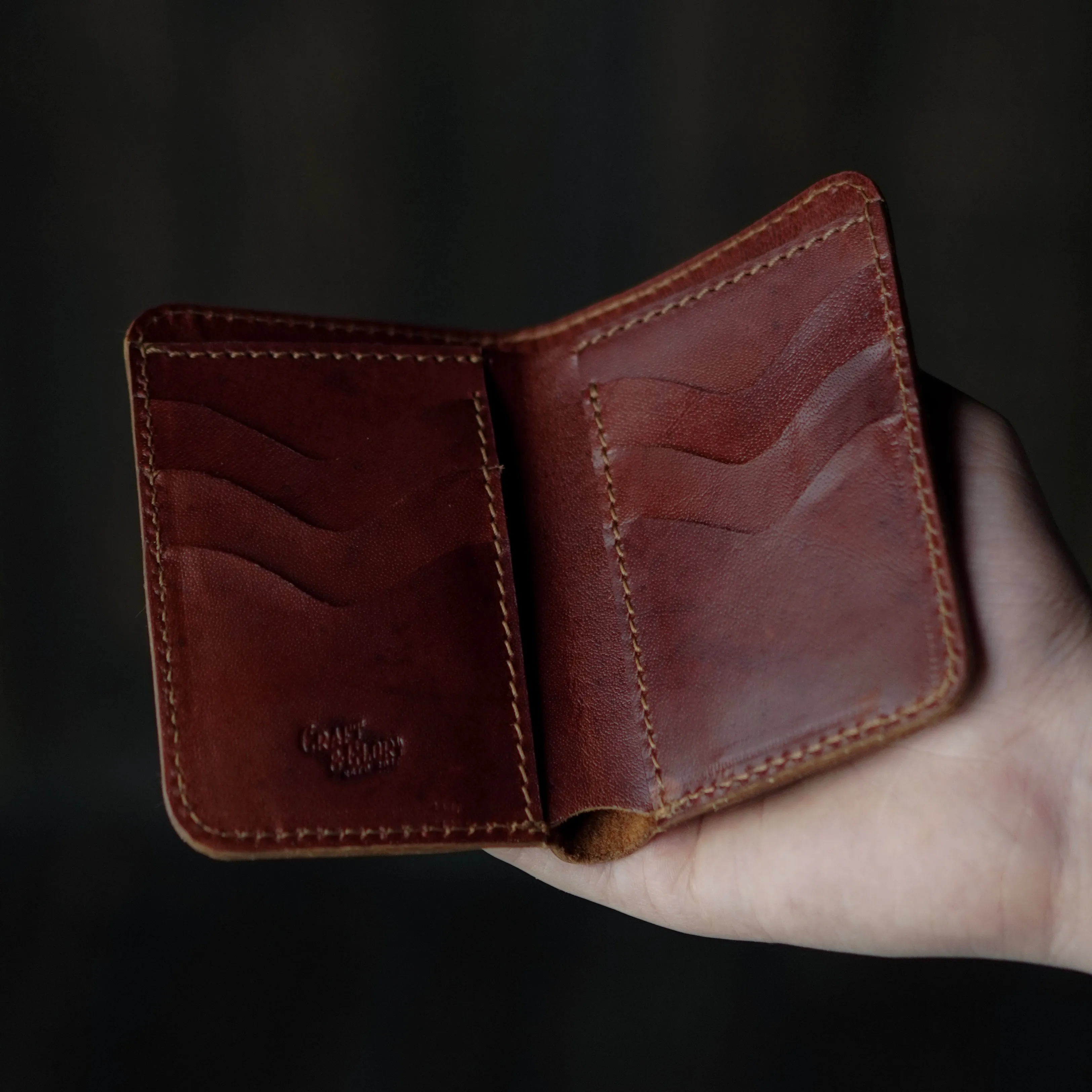 Countryman Vertical Wallet (Saddle Tan) sold by Craft and Glory product image thumbnail 2