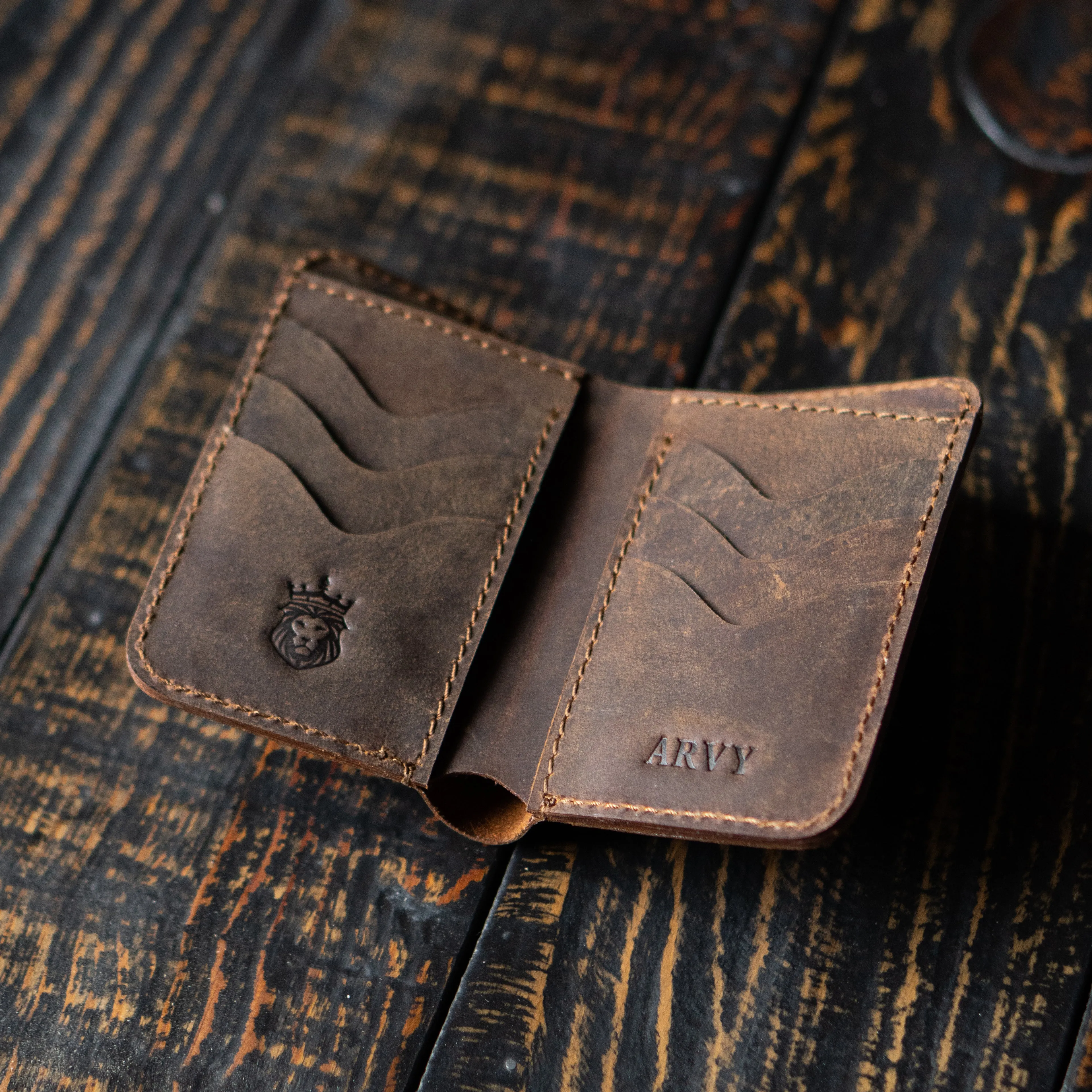 Countryman Vertical Wallet (Vintage Brown) sold by Craft and Glory product image thumbnail 2