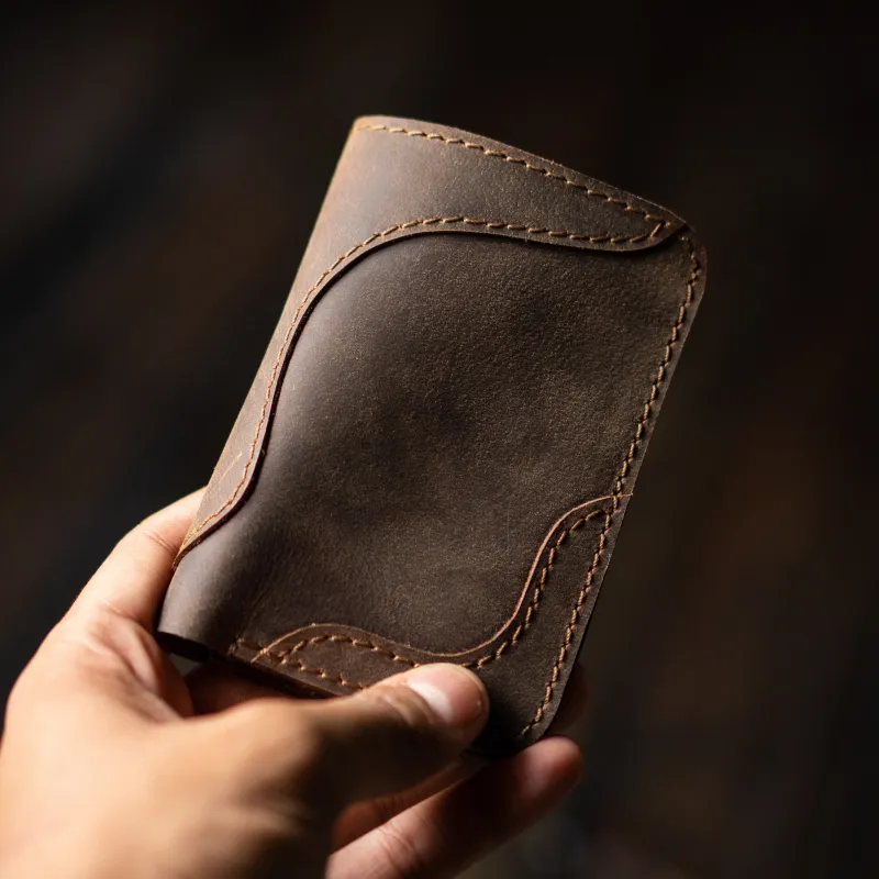 Countryman Vertical Wallet (Vintage Brown) made by Craft and Glory
