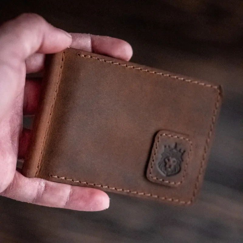 Legacy Money Clipper Leather Wallet (Vintage Brown) sold by Craft and Glory