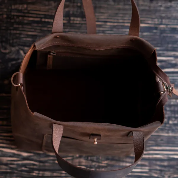 Portland Tote (Vintage Brown) sold by Craft and Glory product image thumbnail 5