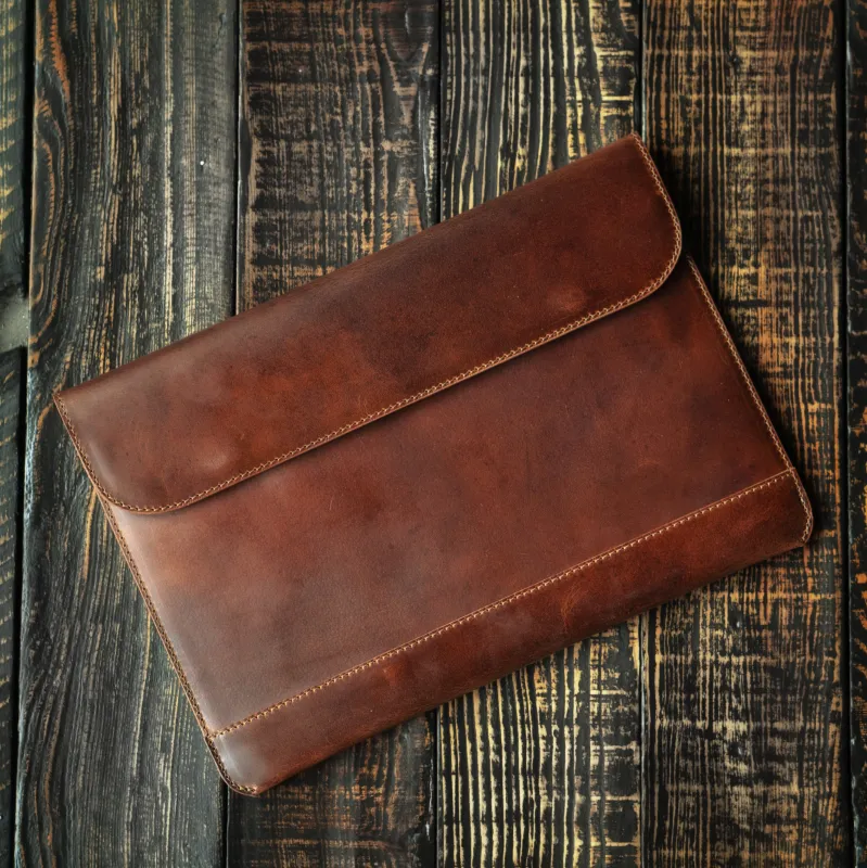 Austin Laptop Sleeve (Saddle Tan) sold by Craft and Glory