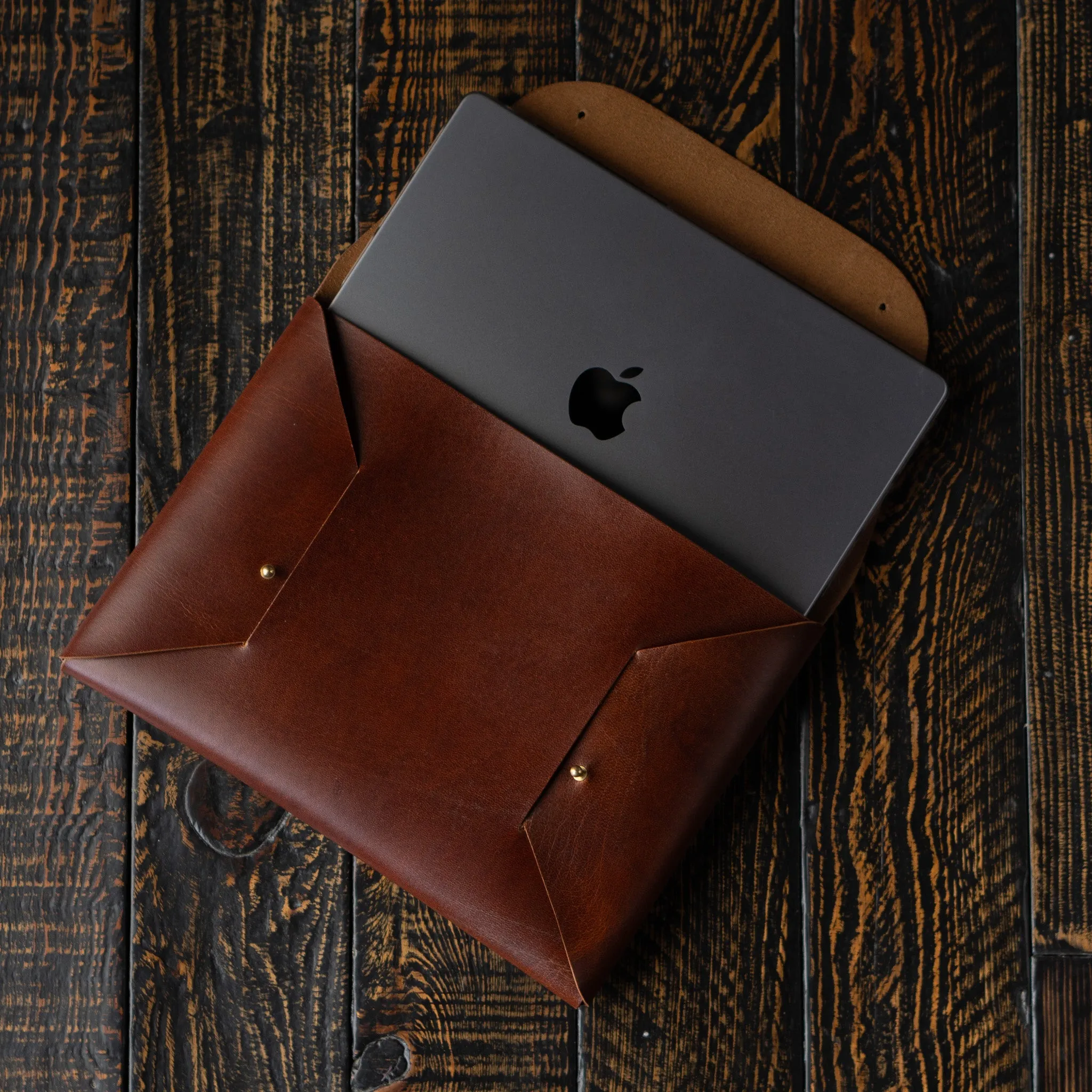 Minimal Laptop Sleeve (Saddle Tan) sold by Craft and Glory product image thumbnail 3