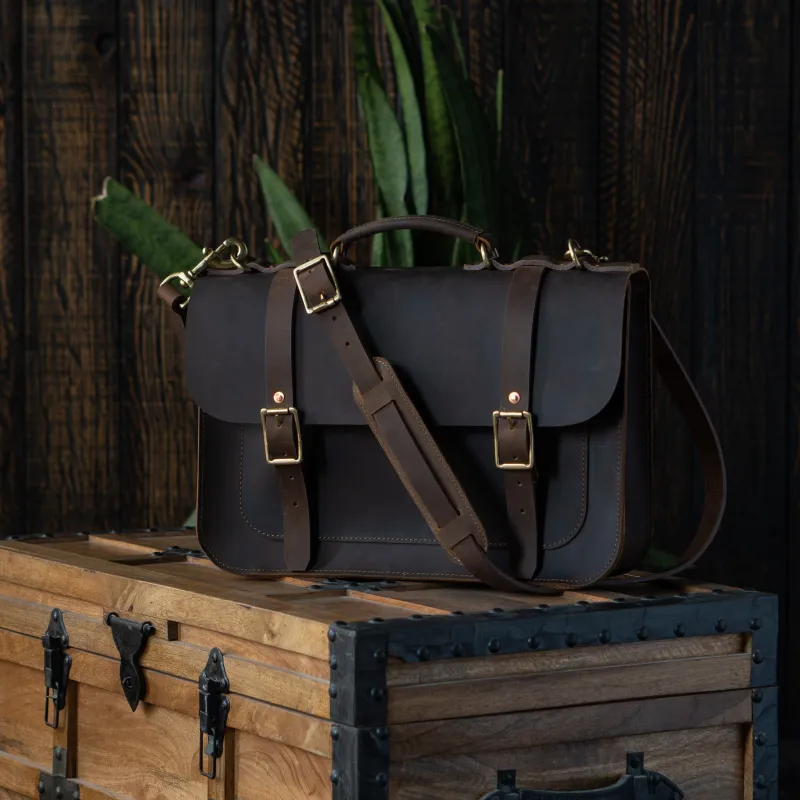 Brooklyn Satchel (Vintage Brown) sold by Craft and Glory
