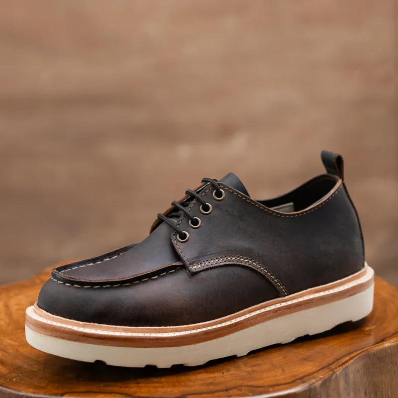 Moc-Toe Shoes (Vintage Brown) Goodyear Welted sold by Craft and Glory