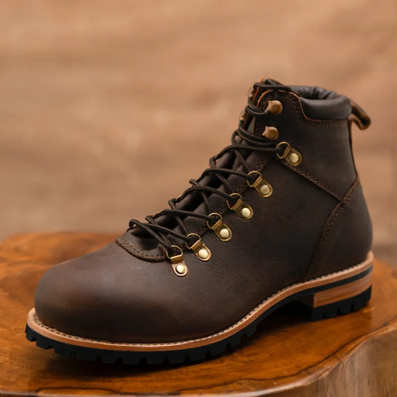 Hike Boots 6" (Vintage Brown) Goodyear Welted sold by Craft and Glory