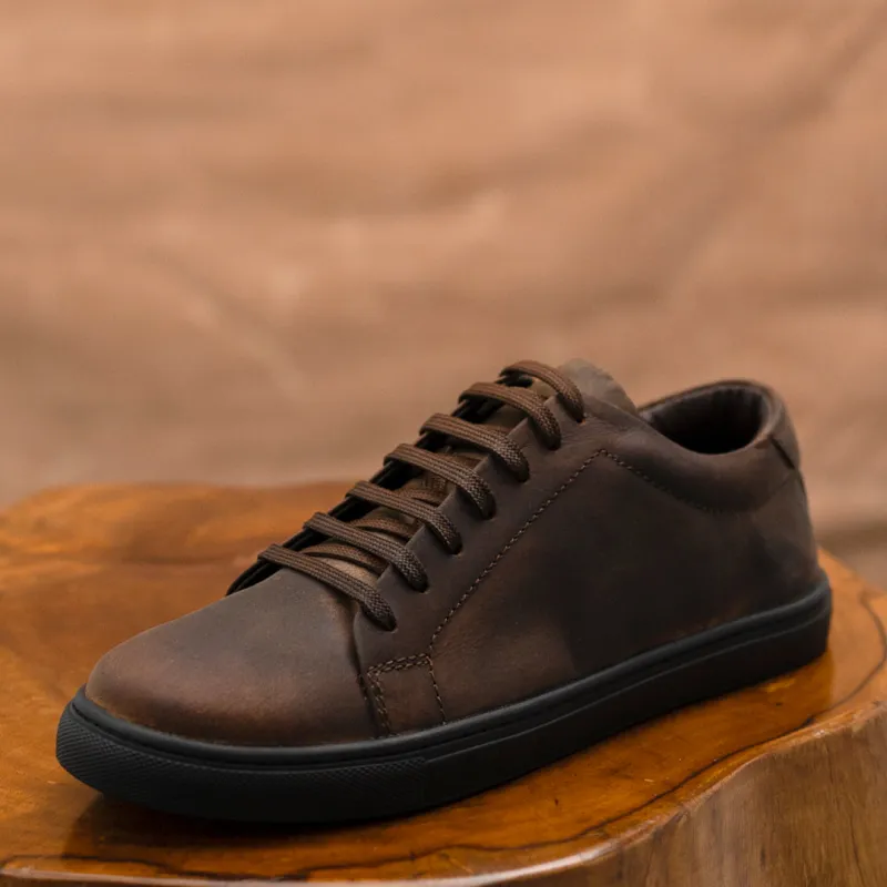 Manhattan Low Top Sneakers (Vintage Brown) sold by Craft and Glory