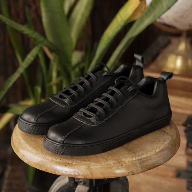 Austin Low Top Sneakers (Raven Black) sold by Craft and Glory