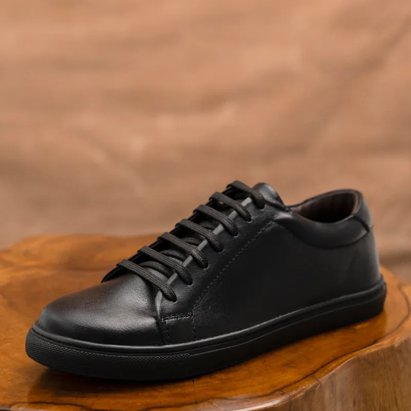 Manhattan Low Top Sneakers (Raven Black) sold by Craft and Glory