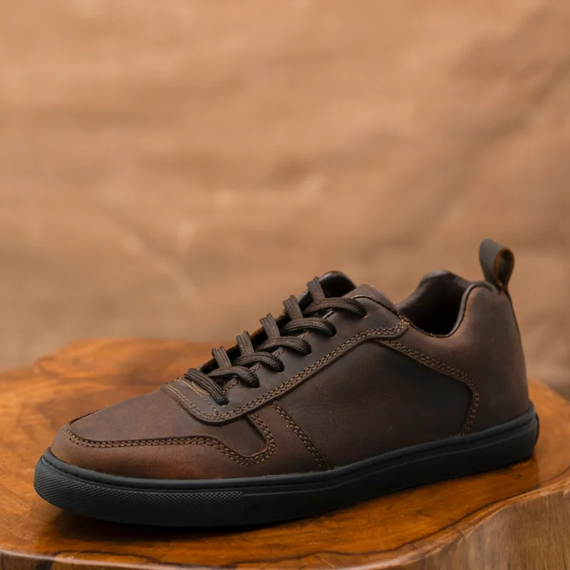 Brooklyn Low Top Sneakers (Vintage Brown) sold by Craft and Glory