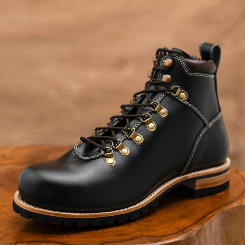 Hike Boots 6" (Raven Black) Goodyear Welted sold by Craft and Glory