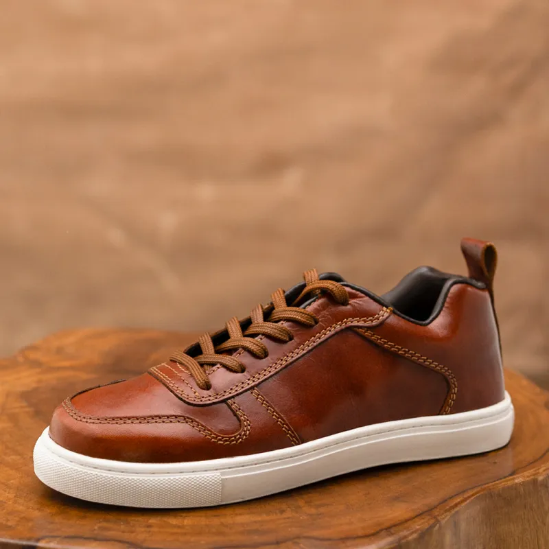 Brooklyn Low Top Sneakers (Saddle Tan) sold by Craft and Glory