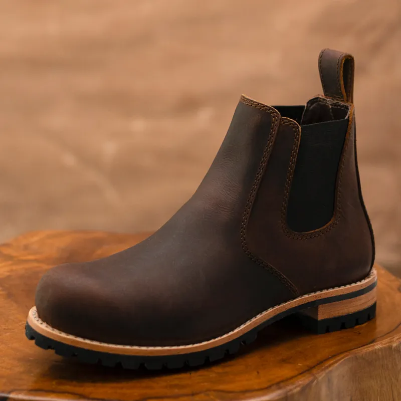 Chelsea Explorer Leather Boots 6" (Vintage Brown) Goodyear Welted sold by Craft and Glory