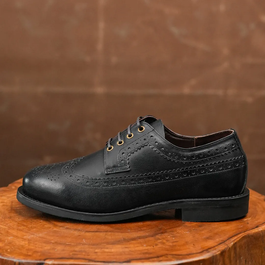 Sterling Brogue Shoes (Raven Black) Goodyear Welted sold by Craft and Glory product image thumbnail 4