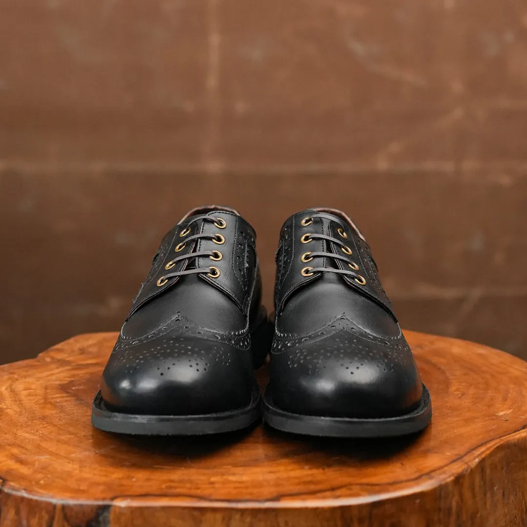 Sterling Brogue Shoes (Raven Black) Goodyear Welted sold by Craft and Glory product image thumbnail 2
