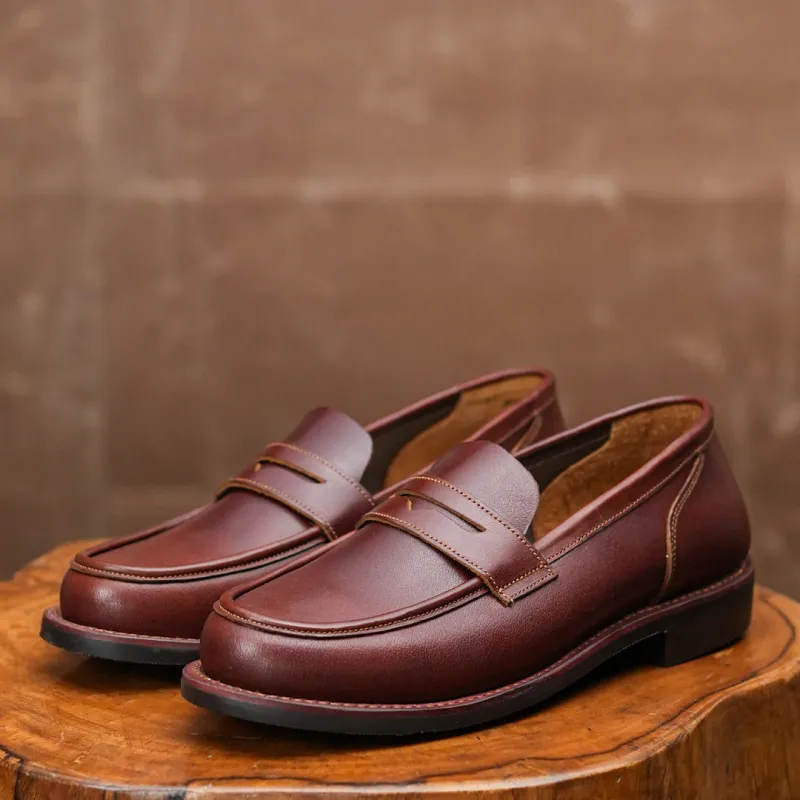 Oslo Penny 2.0 Loafers (Saddle Tan) Goodyear Welted made by Craft and Glory
