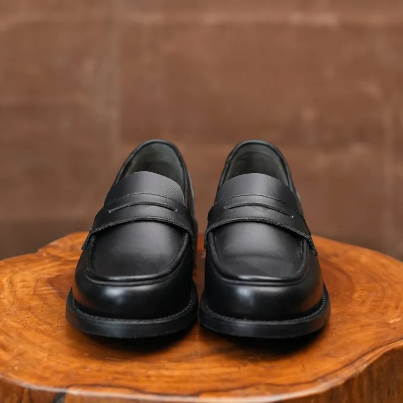 Oslo Penny 2.0 Loafers (Raven Black) Goodyear Welted made by Craft and Glory