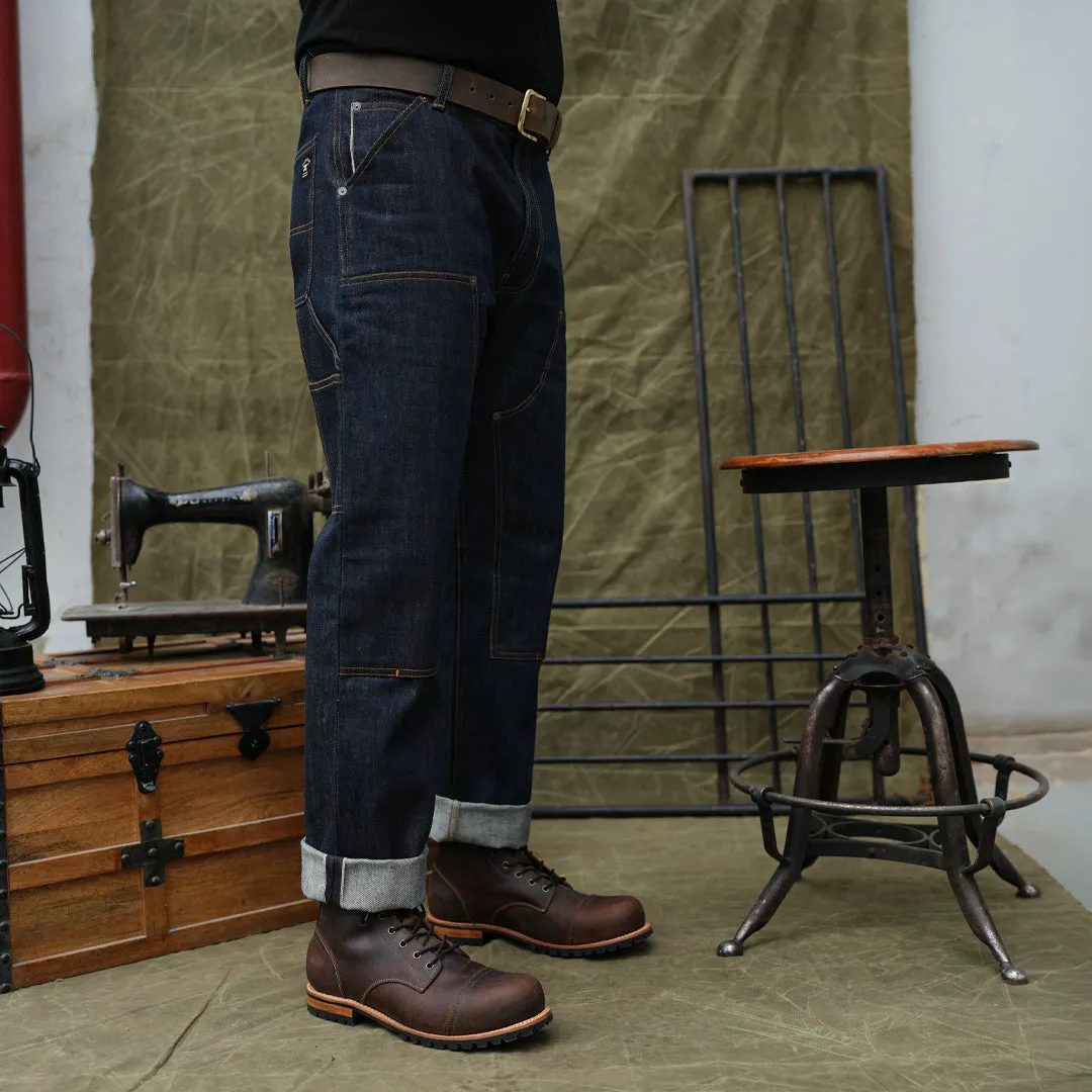15 Oz Blue Blood Double Knee Carpenter 2.0 Selvedge Denim For Men ( True Straight) sold by Craft and Glory product image thumbnail 4