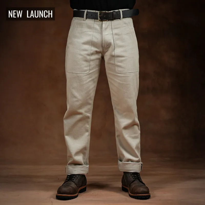 Fatigue Pants Arctic Wolf 12 Oz Cotton Twill For Men (True Straight) made by Craft and Glory