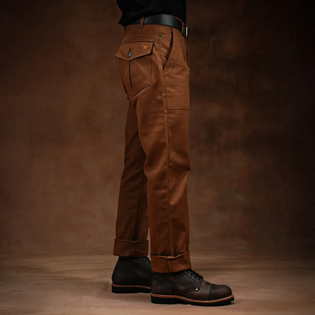Fatigue Pants Fox Brown 12 Oz Duck Canvas For Men (True Straight) sold by Craft and Glory product image thumbnail 3