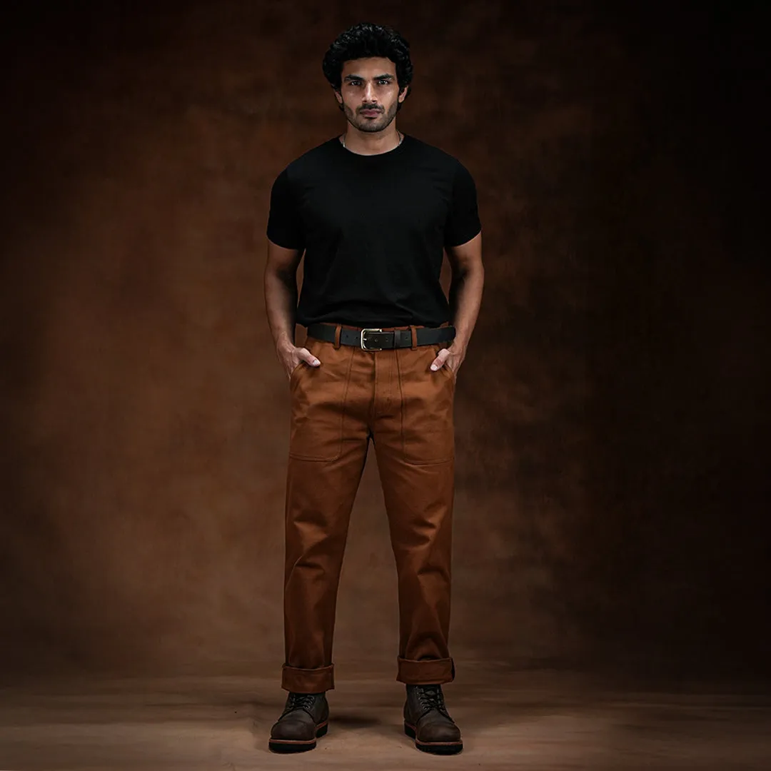 Fatigue Pants Fox Brown 12 Oz Duck Canvas For Men (True Straight) sold by Craft and Glory product image thumbnail 2