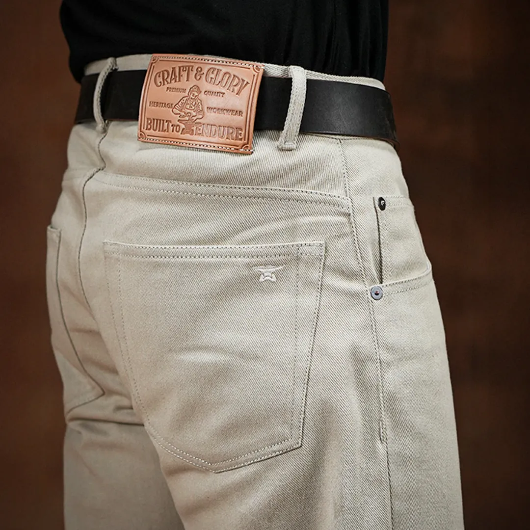 Five Pocket Arctic Wolf 12 Oz Cotton Twill Pants For Men (True Straight) sold by Craft and Glory product image thumbnail 5