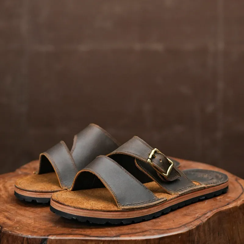 Harbor Slides (Vintage Brown) made by Craft and Glory
