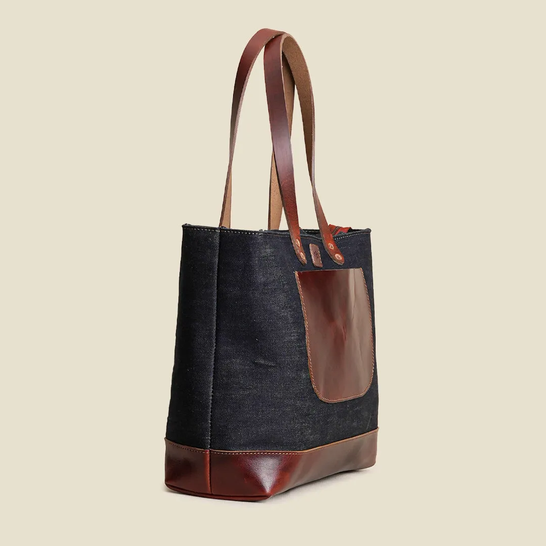 The Willow Tote ( Selvedge Denim ) sold by Craft and Glory product image thumbnail 4