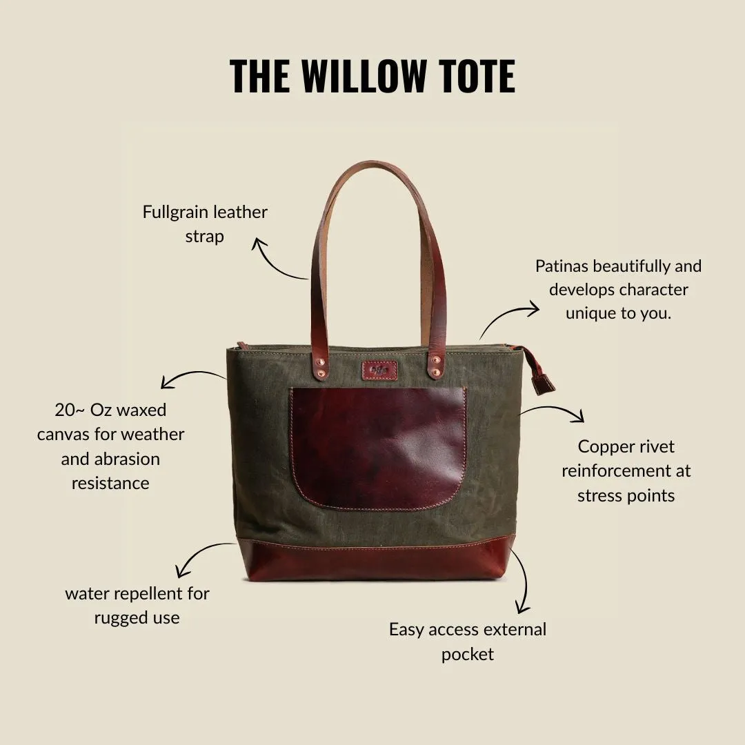 The Willow Tote ( Forest Green ) sold by Craft and Glory product image thumbnail 2