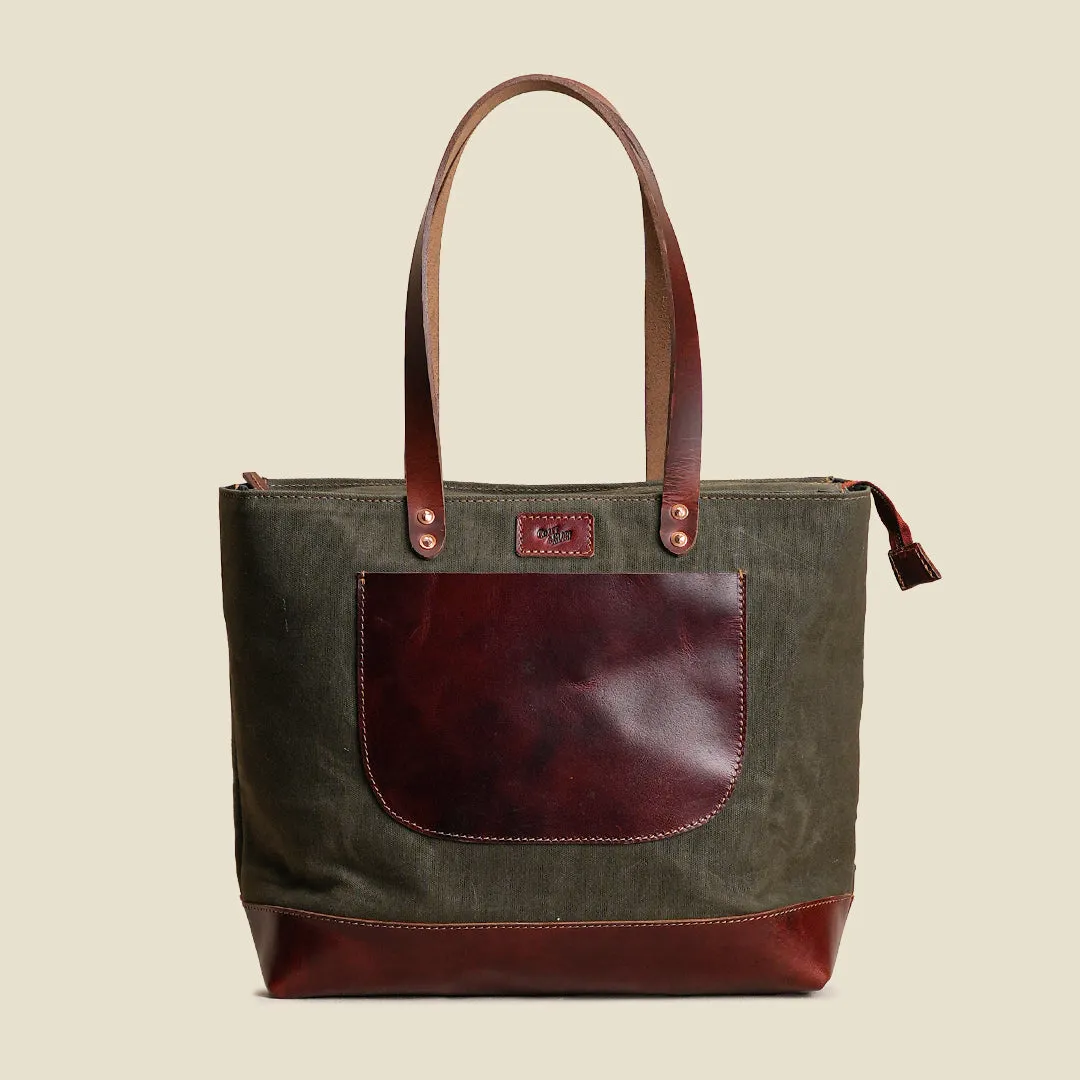 The Willow Tote ( Forest Green ) sold by Craft and Glory product image thumbnail 3