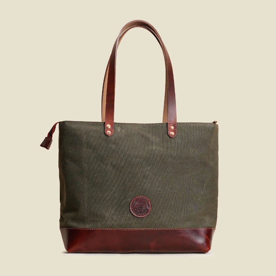 The Willow Tote ( Forest Green ) sold by Craft and Glory