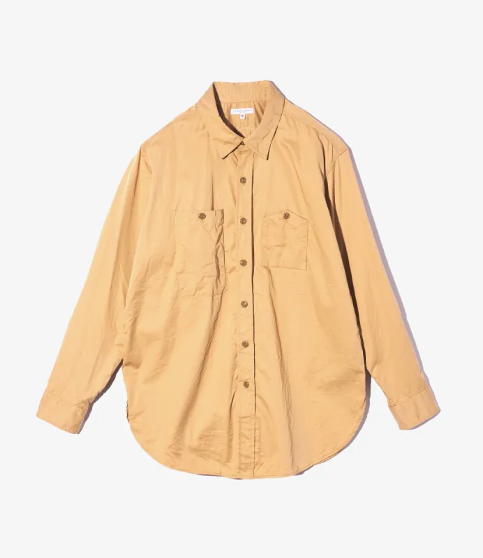 Work Shirt - Khaki Cotton Superfine Twill sold by Nepenthes New York