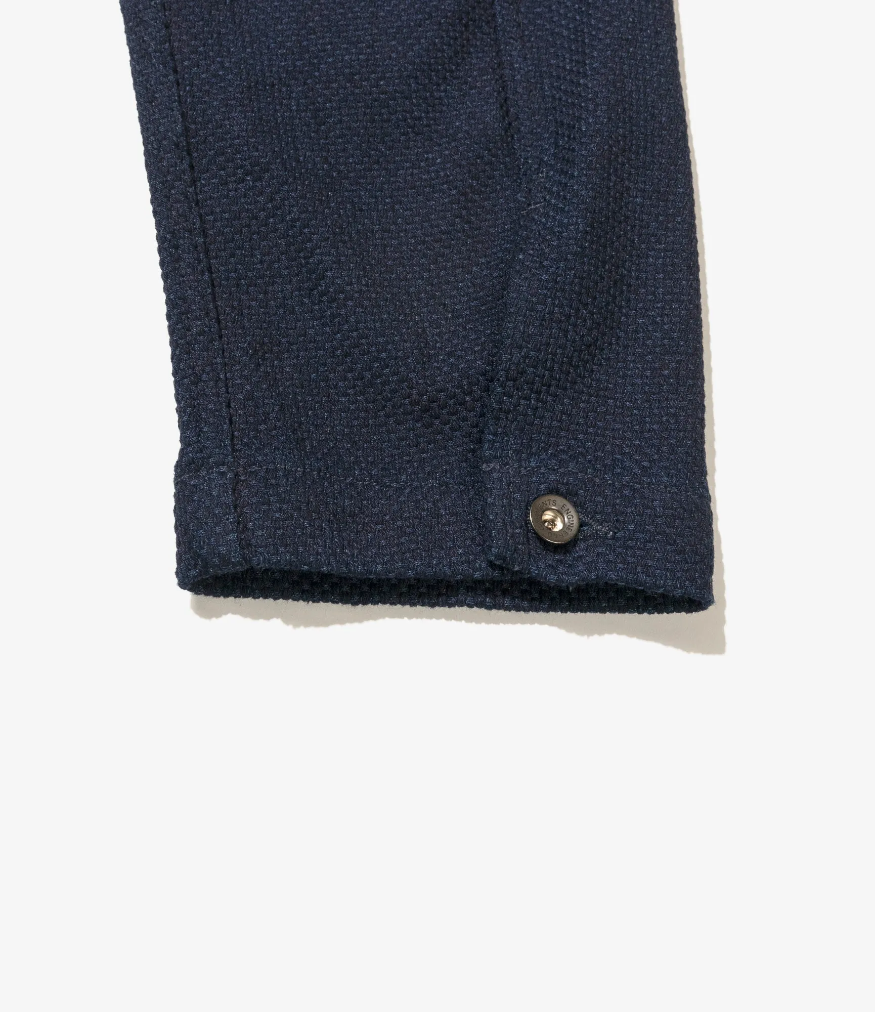 Engineer Short Jacket - Dk. Navy Cotton Heavy Basketweave sold by Nepenthes New York product image thumbnail 5