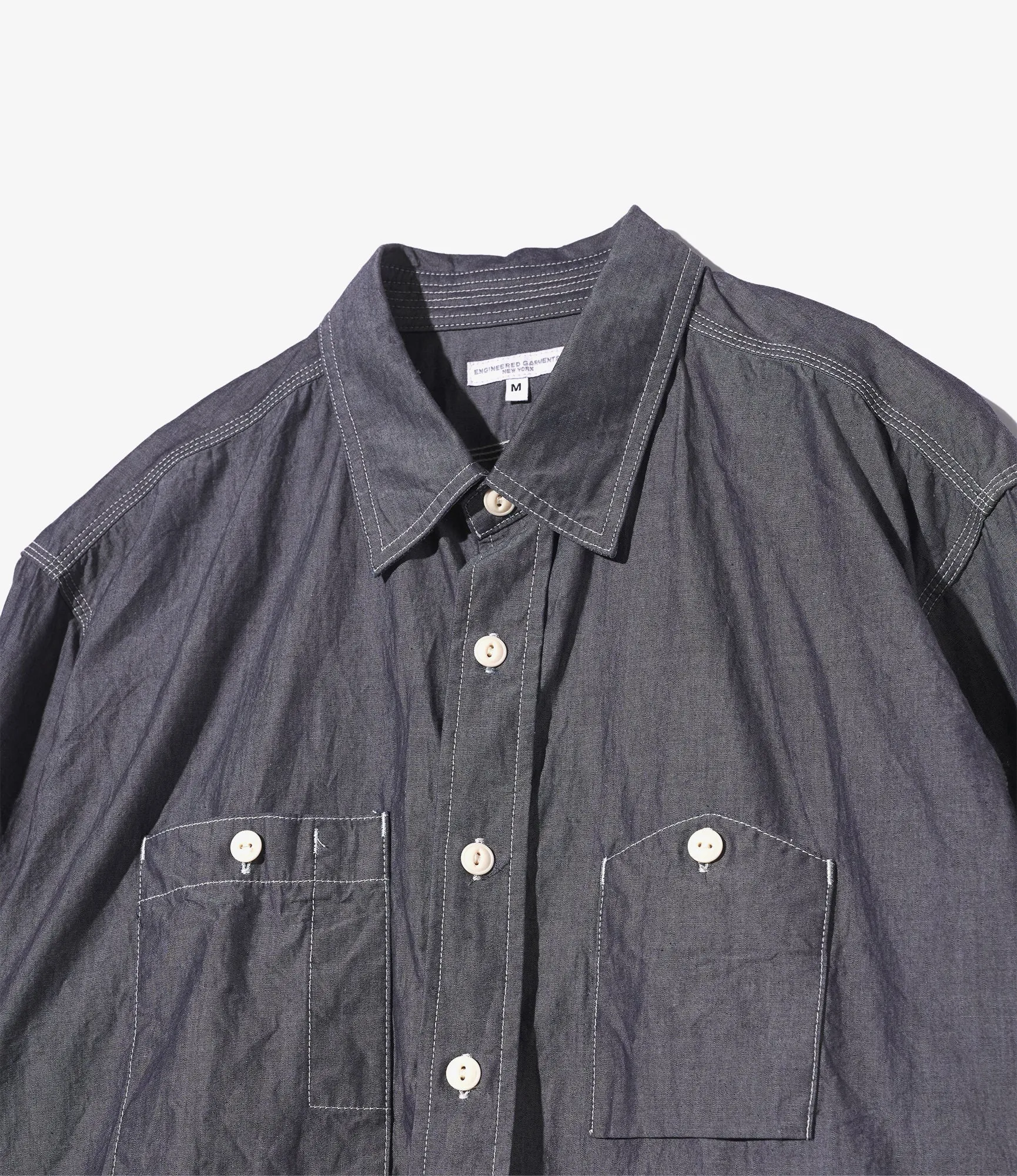 Work Shirt - Indigo Cotton Chambray sold by Nepenthes New York product image thumbnail 3