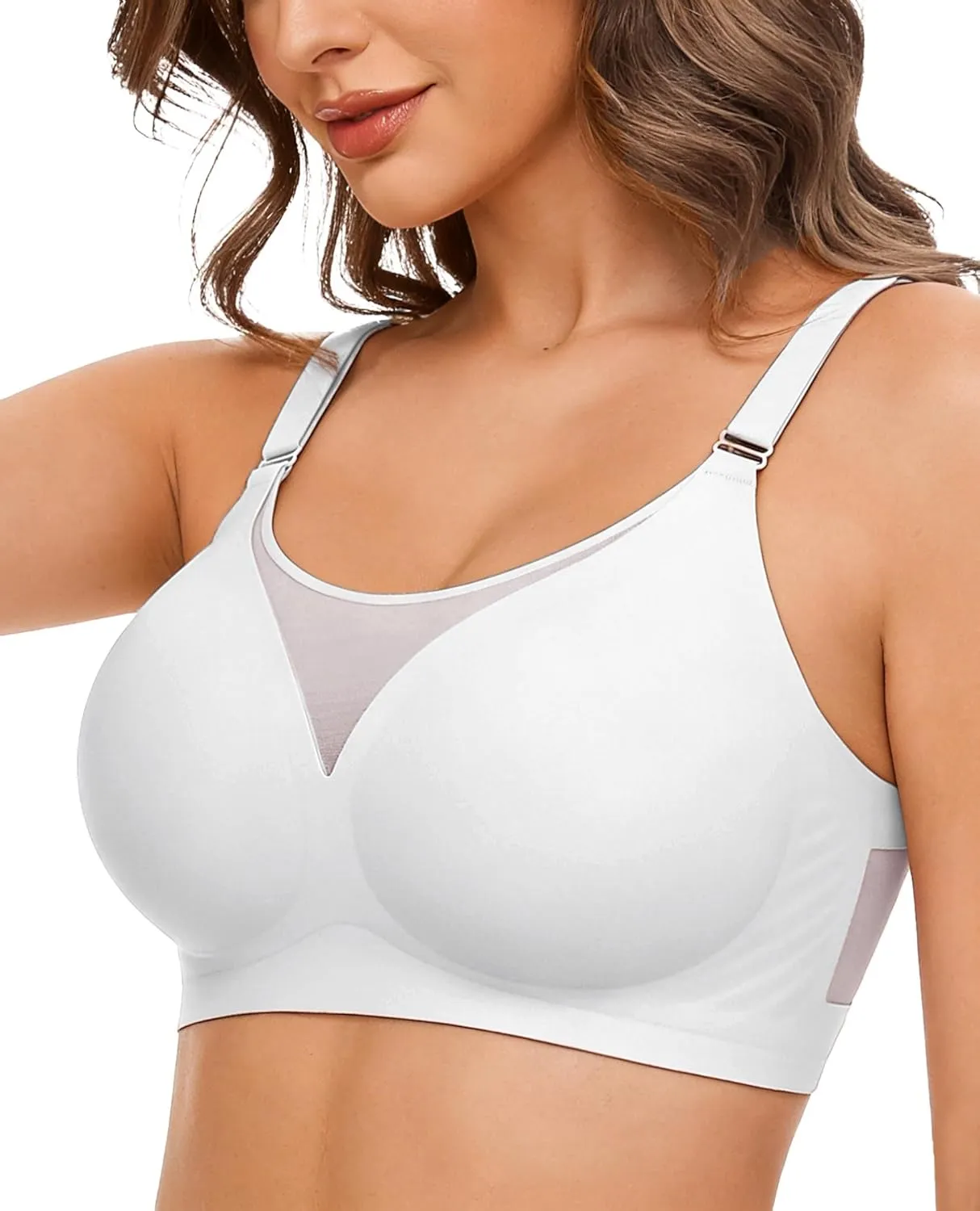 Seamless Push Up Full Coverage Bra Mesh Comfy Bralette sold by Avid Love product image thumbnail 3