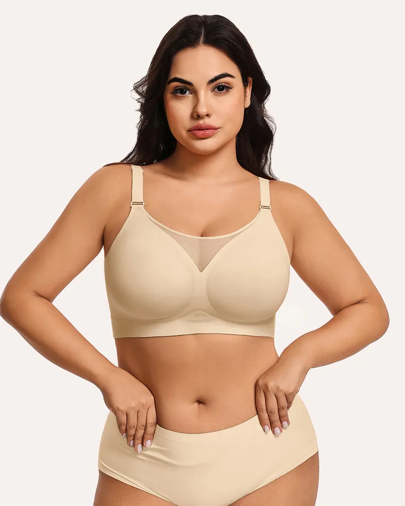 Seamless Push Up Full Coverage Bra Mesh Comfy Bralette sold by Avid Love