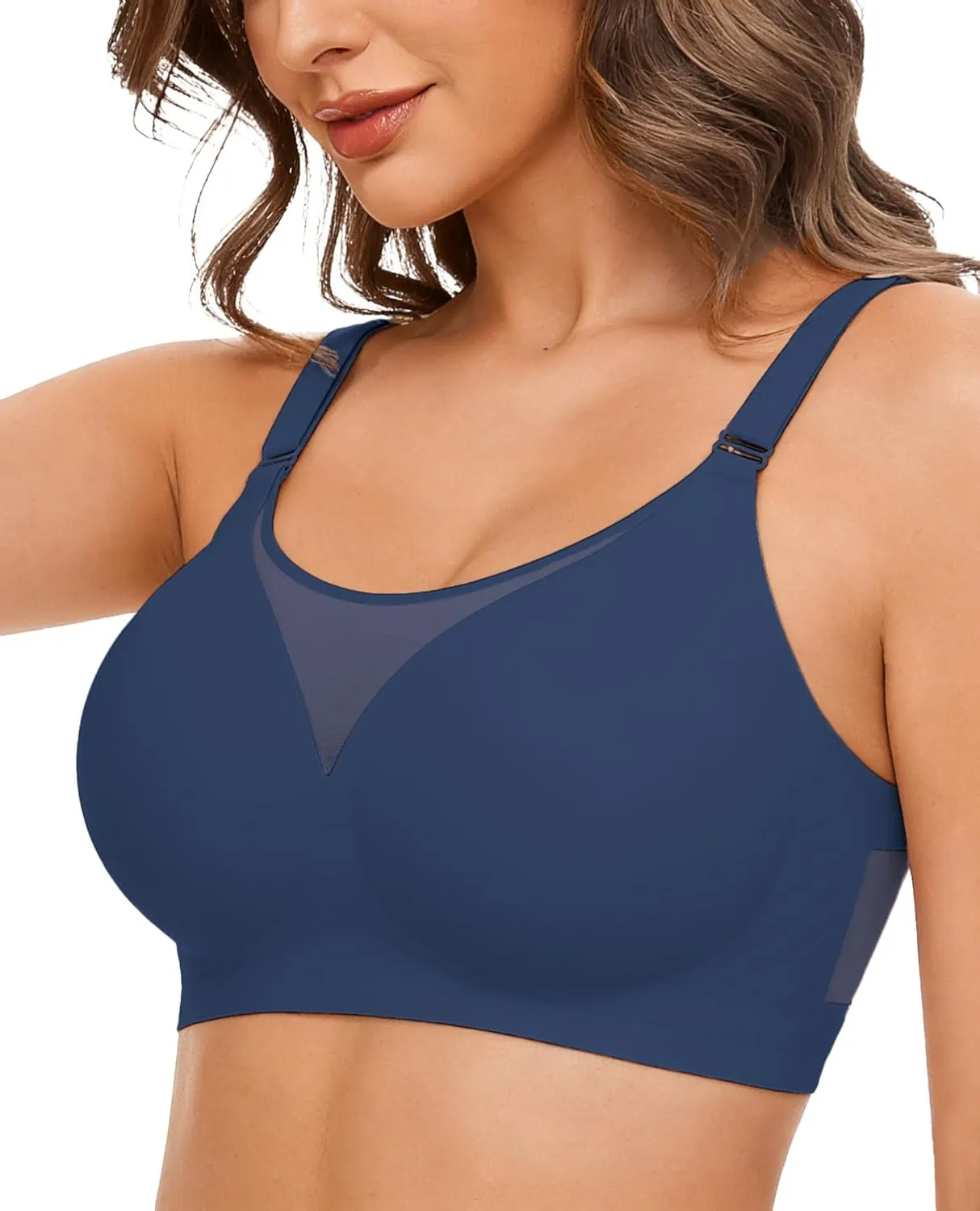 Seamless Push Up Full Coverage Bra Mesh Comfy Bralette sold by Avid Love product image thumbnail 4