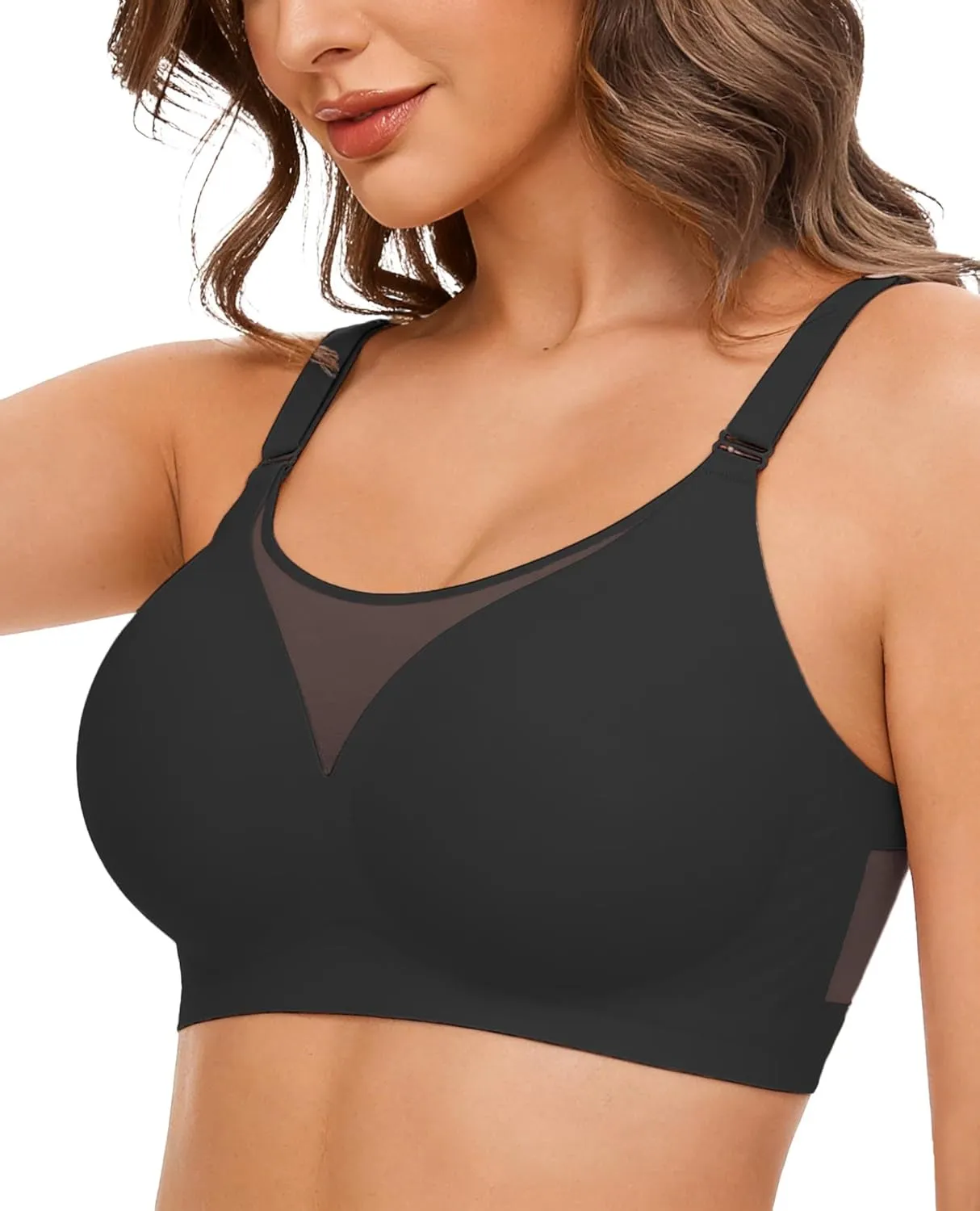 Seamless Push Up Full Coverage Bra Mesh Comfy Bralette sold by Avid Love product image thumbnail 5