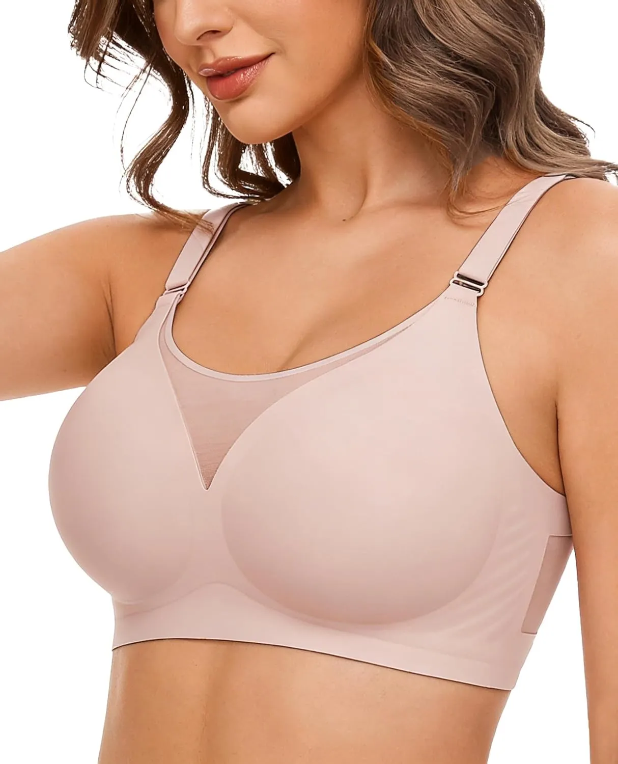 Seamless Push Up Full Coverage Bra Mesh Comfy Bralette sold by Avid Love product image thumbnail 2