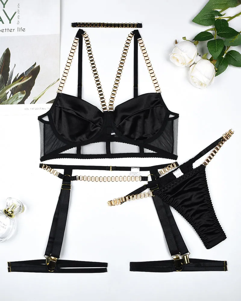 Choker Push Up Garter Belts Lingerie Set sold by Avid Love product image thumbnail 4