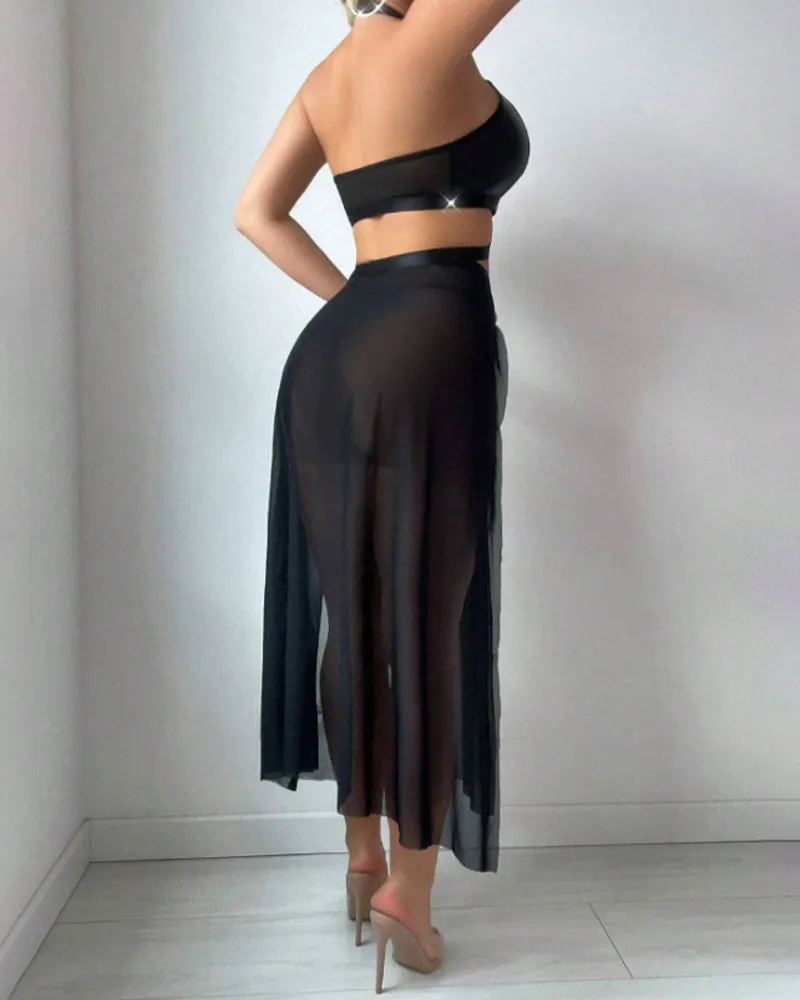 See-Through Cross Backless Skirt Dress sold by Avid Love product image thumbnail 2
