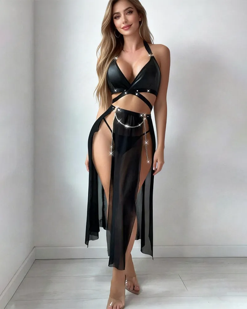 See-Through Cross Backless Skirt Dress sold by Avid Love product image thumbnail 4