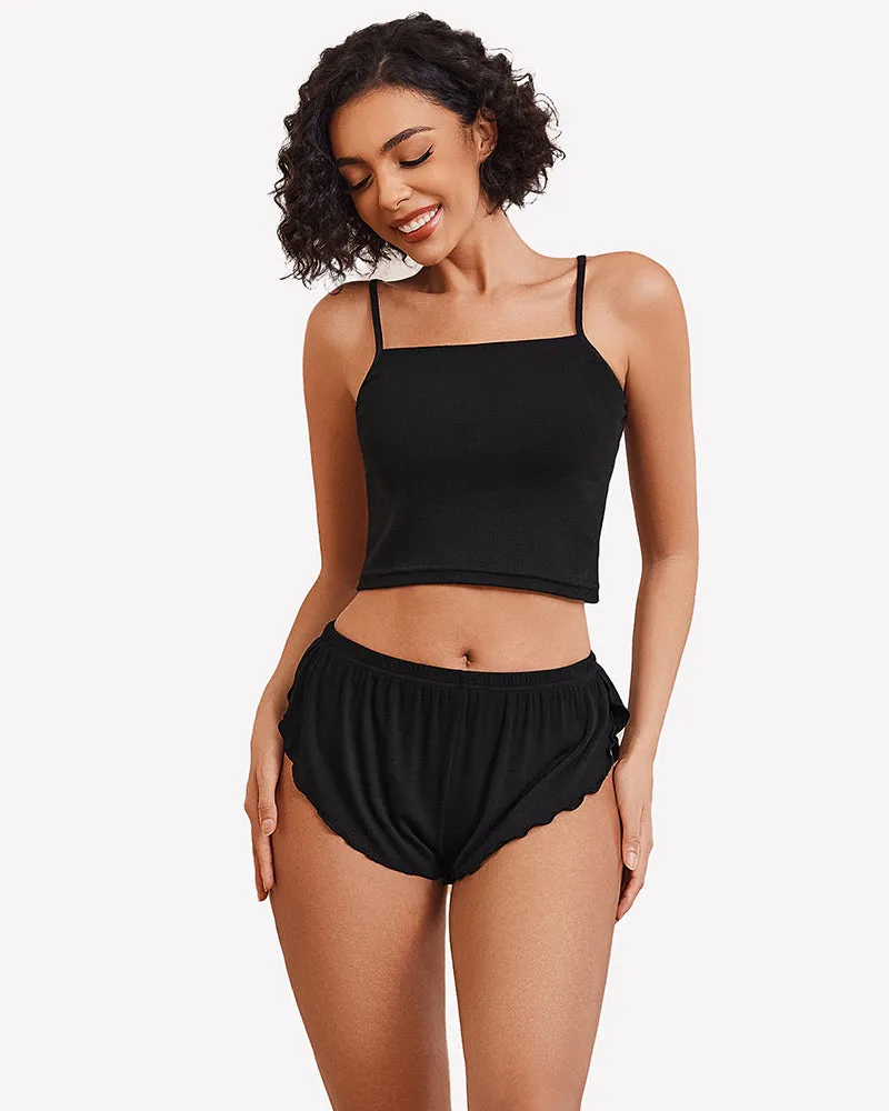 Ribbed Pajama Set Side Slit 2 Piece PJ Set sold by Avid Love product image thumbnail 3